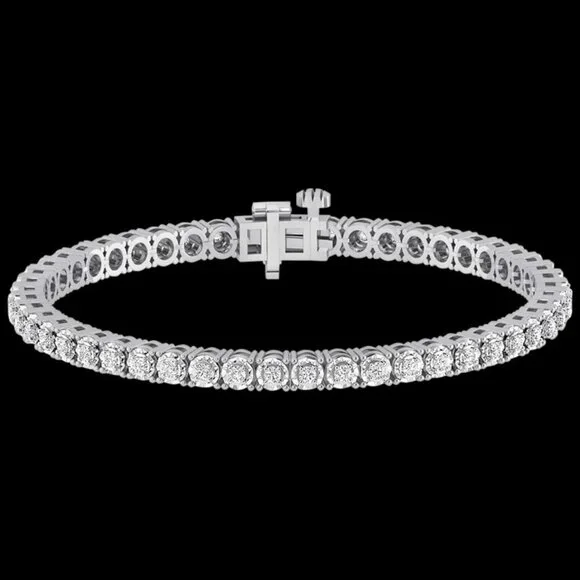 Diamond Tennis Bracelet 1 Carat TW Genuine